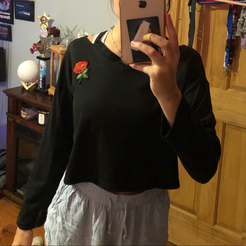 Rose crop top